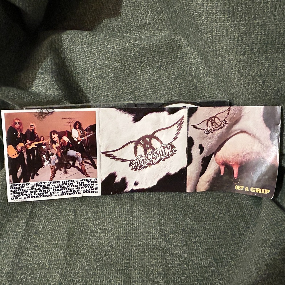 Get a Grip by Aerosmith (CD, 1993,‎ Geffen) Cow Nipples Cryin Crazy Steven Tyler